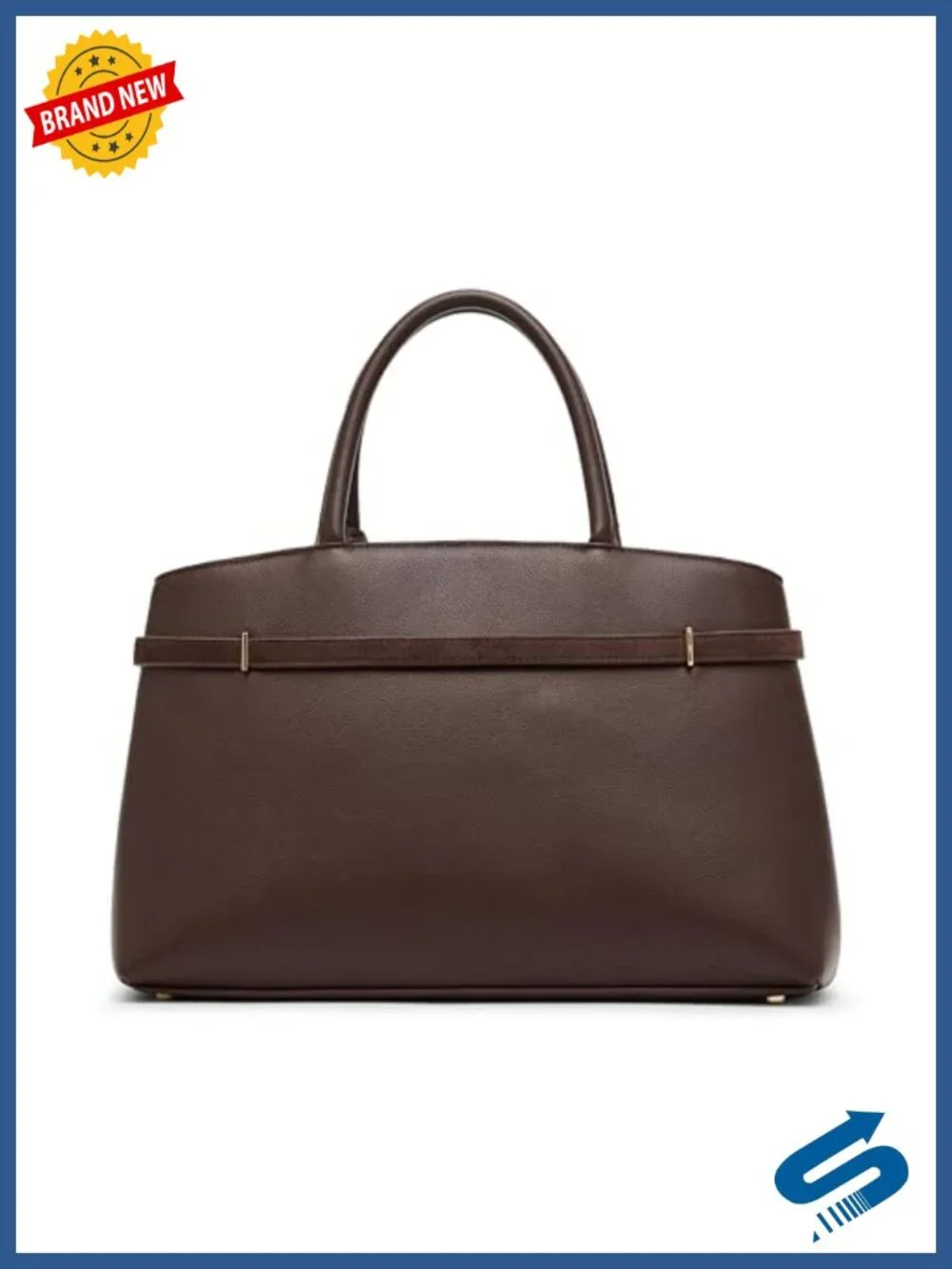 Large Satchel with Convertible Strap, Snap Closure, 1 Compartment